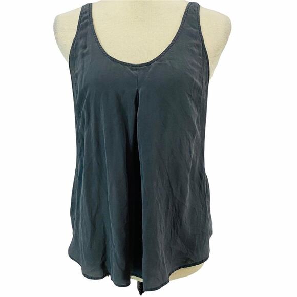 Urban Outfitters Grey Silk Rear Exposed Zipper Womens Small - Picture 1 of 6